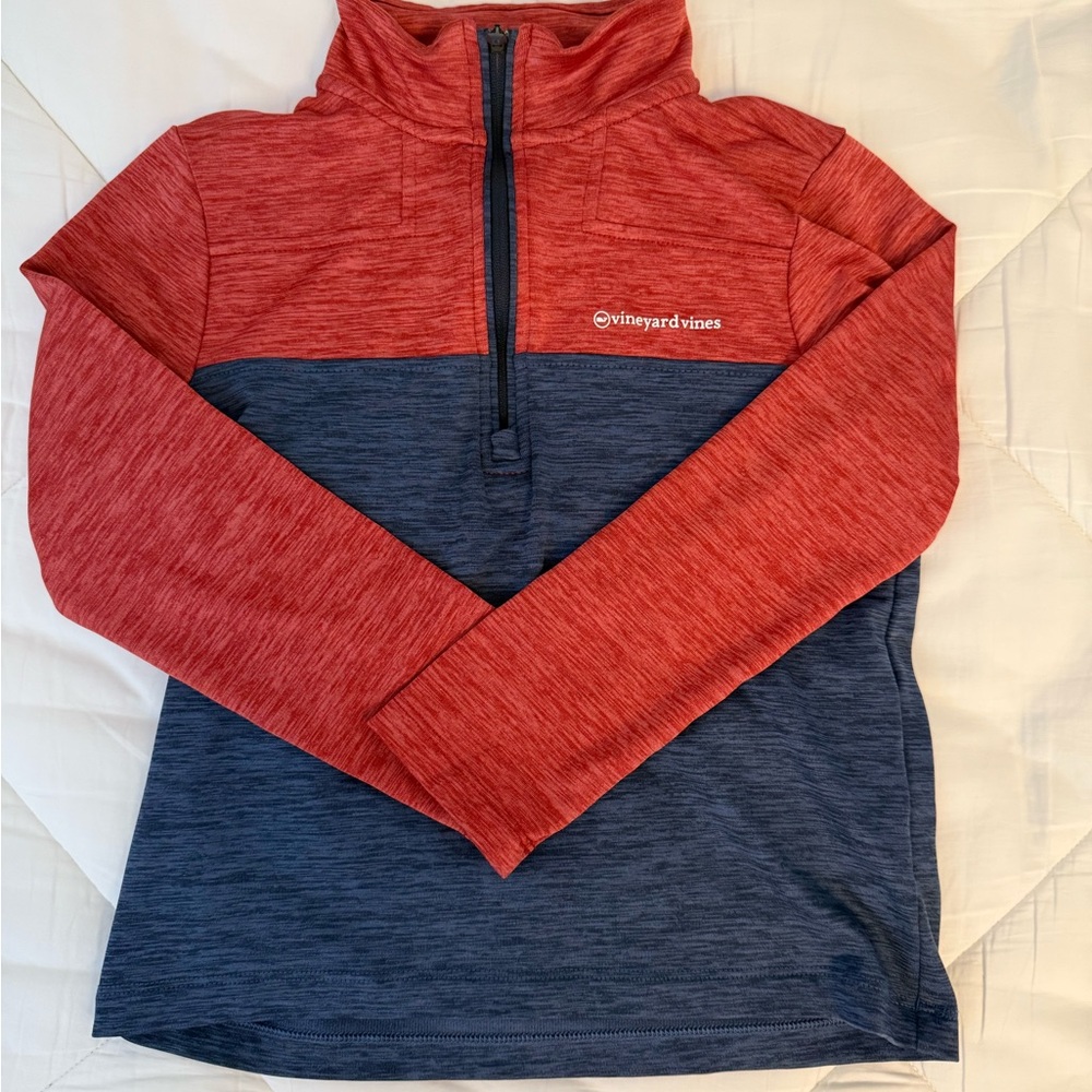 Vineyard Vines Red and Navy Pullover